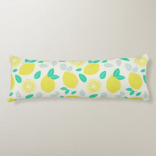 Summer Lemon Pattern in Cream Lichaamskussen