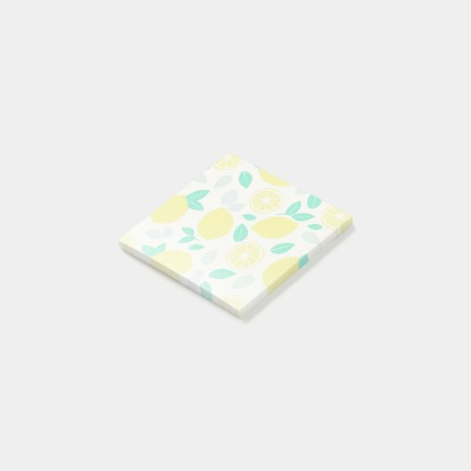 Summer Lemon Pattern in Cream Post-it® Notes (Schuin)
