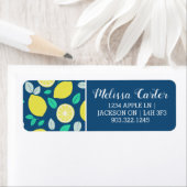 Summer Lemon Pattern in Navy Blue Etiket (Insitu)