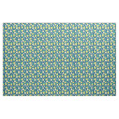 Summer Lemon Pattern in Navy Blue Stof (Yard (91,4 cm))