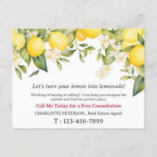 Summer Lemon Real Estate Briefkaart
