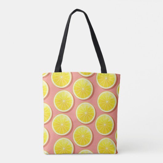 Summer Lemon Slices Pattern Draagtas (Achterkant)