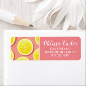 Summer Lemon Slices Pattern Etiket (Insitu)