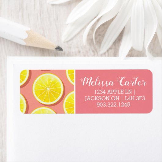 Summer Lemon Slices Pattern Etiket (Insitu)