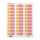 Summer Lemon Slices Pattern Etiket (Full Sheet)