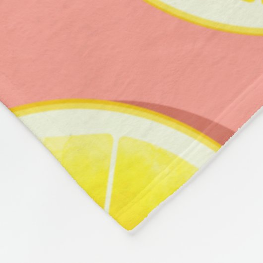 Summer Lemon Slices Pattern Fleece Deken (Hoek)