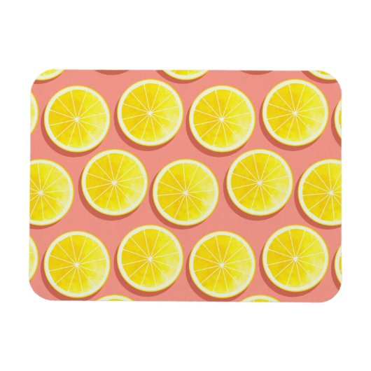 Summer Lemon Slices Pattern Magneet (Horizontaal)