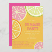 Summer Lemonade Pool Party Kaart (Voorkant / Achterkant)