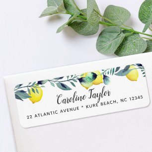 Summer Lemons & Eucalyptus Bright Vrijgezellenfees Etiket