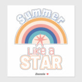 Summer like a Star Boho Rainbow Sticker (Vel)