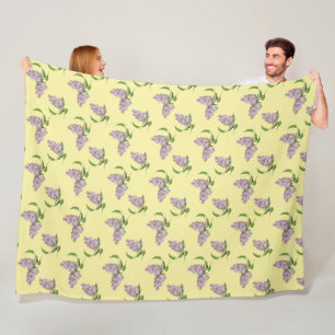 Summer Lilacs Soft Fleece Blanket Deken