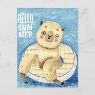 Summer Llama Briefkaart