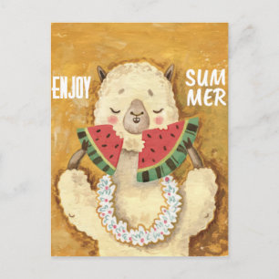 Summer Llama Briefkaart