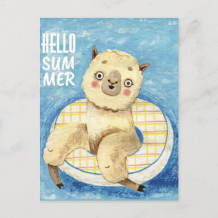 Summer Llama Briefkaart