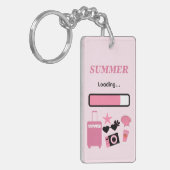 Summer Loading Pink Acrylic Keychain (Voorkant Links)