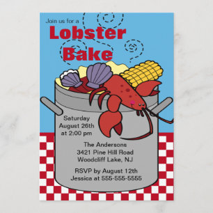 Summer Lobster Bake Cookout Uitnodiging