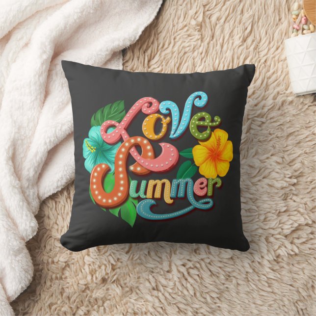 Summer Love in de lucht Kussen (Deken)