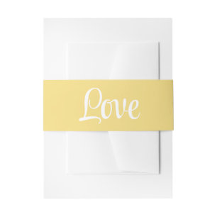 Summer Love Minimalist Pastel Yellow Weddenschap Uitnodigingen Wikkel