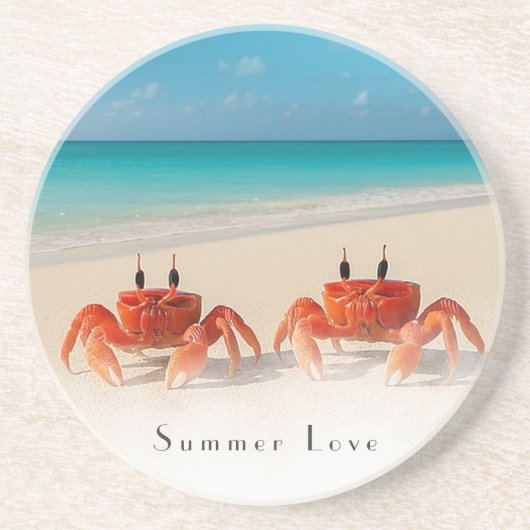 Summer Love - Sandstone Beach Onderzetter (Voorkant)