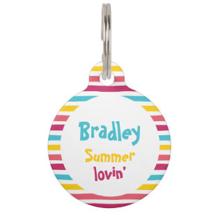 Summer Lovin' Had Me A Blast Funny Snoep Striped Huisdierpenning