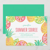 Summer Luau BBQ Party Invition Kaart (Voorkant / Achterkant)