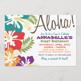 Summer Luau Hawaiian Uitnodiging