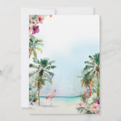 Summer Luau | Tropical Pool Party Birthday Kaart (Achterkant)