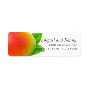 Summer Mango Aangepast adres Etiket