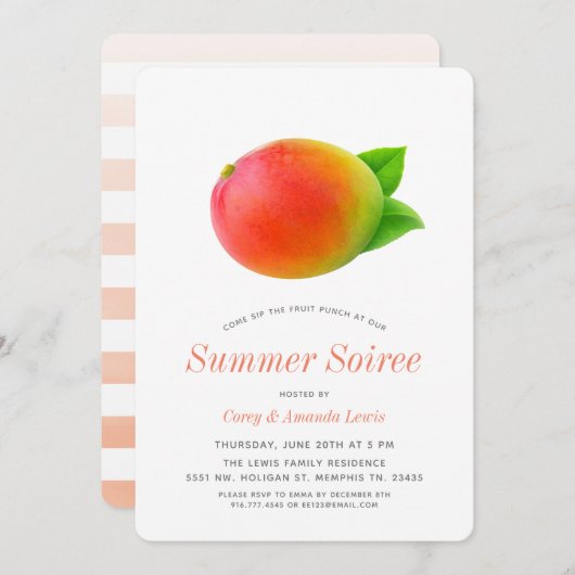 Summer Mango | Soiree Picnic Kaart (Voorkant / Achterkant)