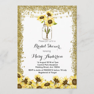 Summer Mason Jar Bridal Shower Kaart