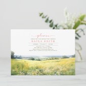 Summer Meadow en Wildbloemen Boho Birthday Kaart (Staand voorkant)