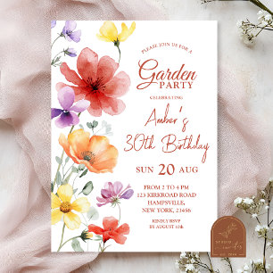 Summer Meadow Garden Verjaardagsfeest Kaart