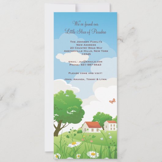 Summer Meadow Moving Announge Kaart (Voorkant)