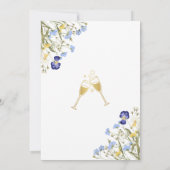 Summer Meadow Wildflowers Gold Vrijgezellenfeest Kaart (Achterkant)