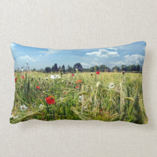 Summer Meadows Red Poppy Flowers Garden of England Kussen