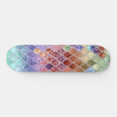 Summer Mermaid Glitter Scales #7 (Faux Glitter) Skateboard (Horizontaal)