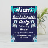 Summer Miami Weekend Beach Bachelorette Party  Kaart (Staand voorkant)