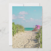 Summer Miami Weekend Beach Bachelorette Party Kaart (Achterkant)