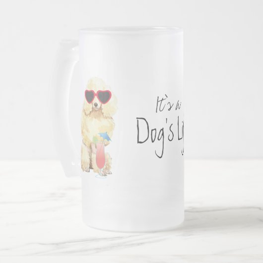 Summer Miniature Poodle Matglas Bierpul (Voorkant links)