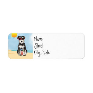 Summer Miniature Schnauzer Label