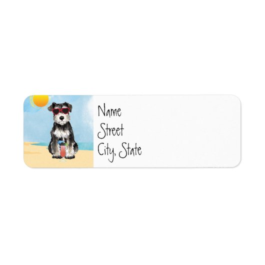 Summer Miniature Schnauzer Label (Voorkant)