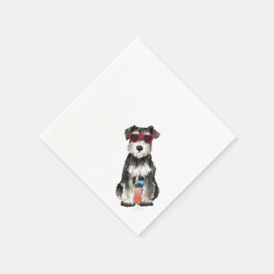 Summer Miniature Schnauzer Napkins Servet