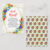 Summer Mixed Berries Baby Shower Book Request Informatiekaartje (Voorkant / Achterkant)