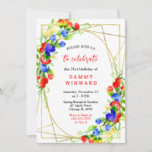 Summer Mixed Berries Birthday Kaart (Voorkant)