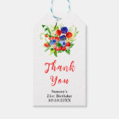 Summer Mixed Berries Birthday Thank You Cadeaulabel (Voorkant)