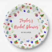 Summer Mixed Berries Bridal Shower Papieren Bordje (Voorkant)