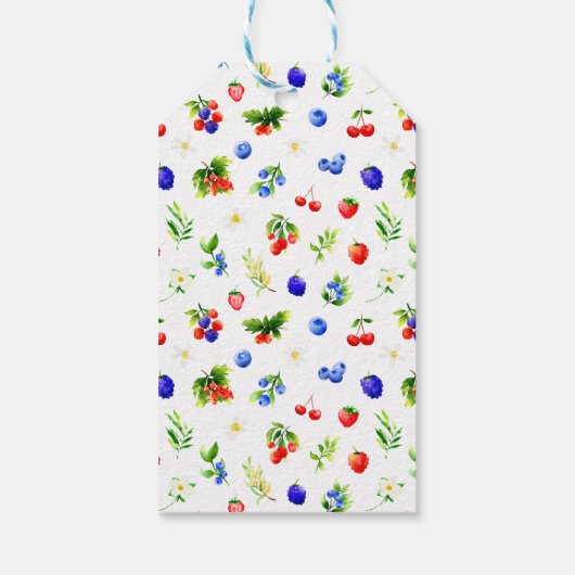 Summer Mixed Berries Bridal Shower Thank You Cadeaulabel (Achterkant)