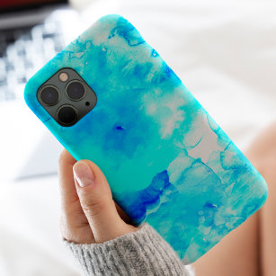 Summer modern blauw zee met de hand geschilderde w Case-Mate iPhone 14 pro max hoesje