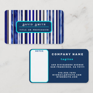 Summer Modern Navy Blue Boat Stripes Collectie Visitekaartje