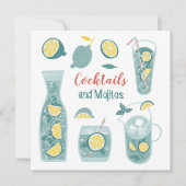 Summer Mojito Cocktail Party Invitation (Devant)